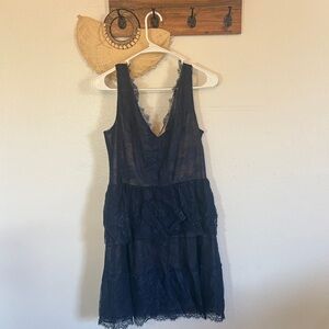 BCBGMaxAzria Midnight Blue Backless Dress